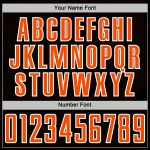 Sublimation Sports Uniform Soccer Black Shape Custom Geometric Jersey Orange-White Sublimation Sports Uniform Soccer Black Shape Custom Geometric Jersey Orange-White