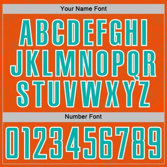 Custom Orange Uniform Sublimation Soccer Jersey Geometric Sports Shape Aqua-White